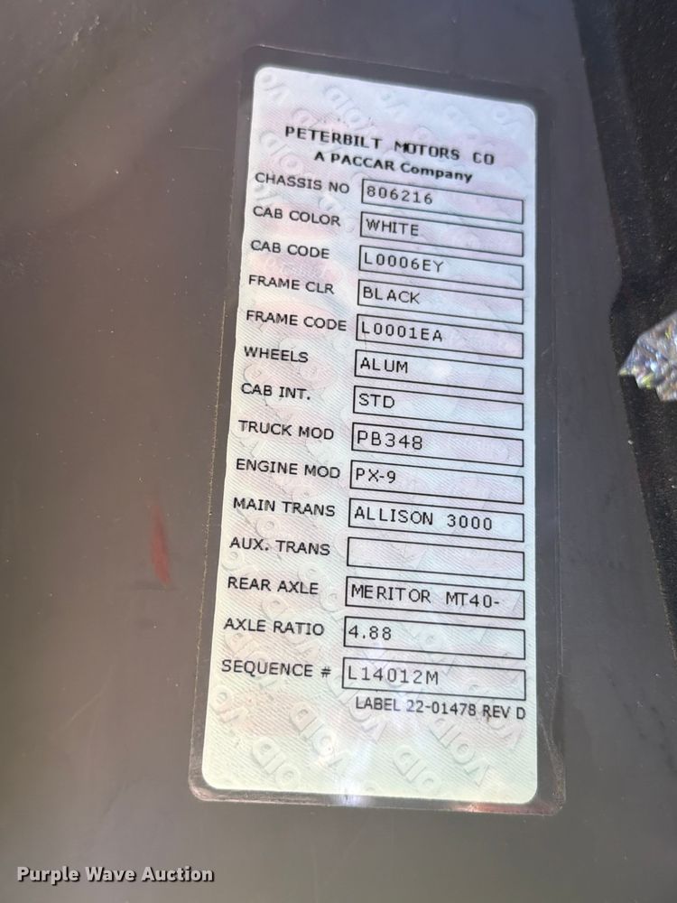 image for item YA1239 2023 Peterbilt 348 flatbed truck