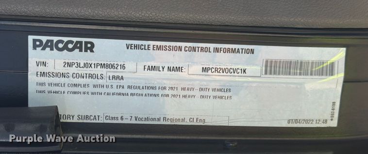 image for item YA1239 2023 Peterbilt 348 flatbed truck