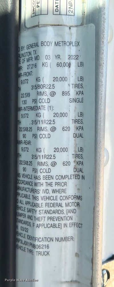 image for item YA1239 2023 Peterbilt 348 flatbed truck