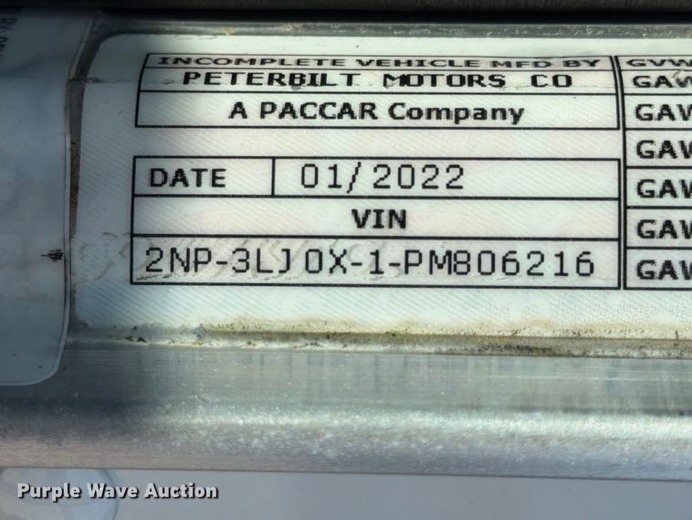 image for item YA1239 2023 Peterbilt 348 flatbed truck