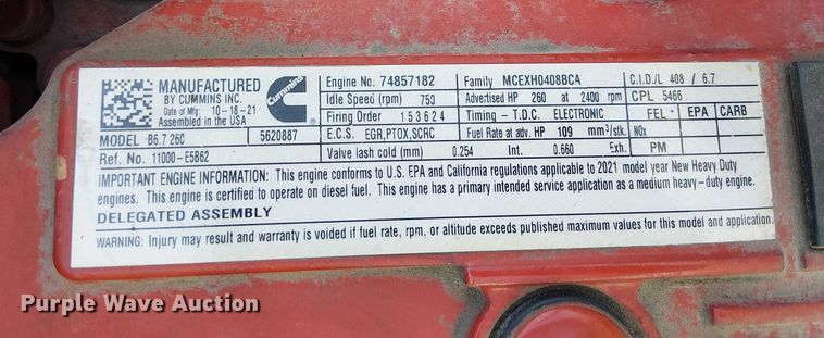 image for item YA1266 2022 Hino 258/268 Crew Cab rollback truck