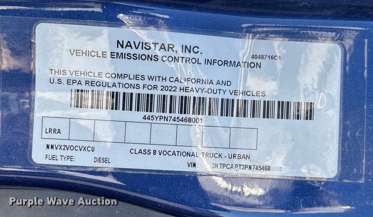 image for item YA1356 2023 International HX620 dump truck