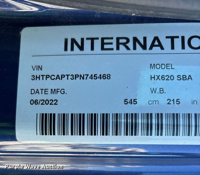 image for item YA1356 2023 International HX620 dump truck