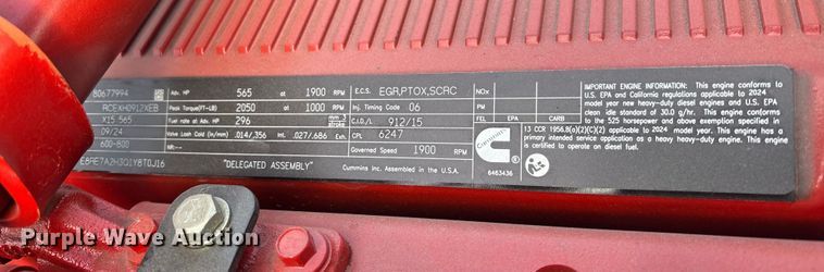 image for item YA1482 2025 Peterbilt 589 semi truck