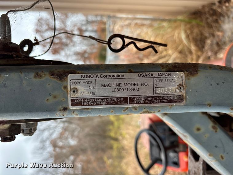 image for item DK0185 Kubota L3400 MFWD lawn tractor