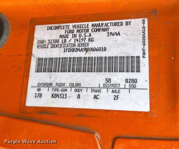 image for item DT6429 1992 Ford 8000 sewer jetter truck