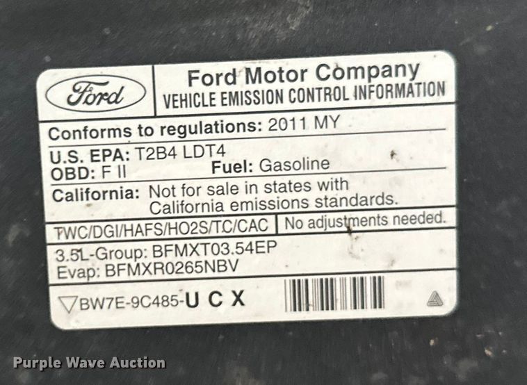 image for item DW4382 2011 Ford F150 XLT SuperCrew pickup truck