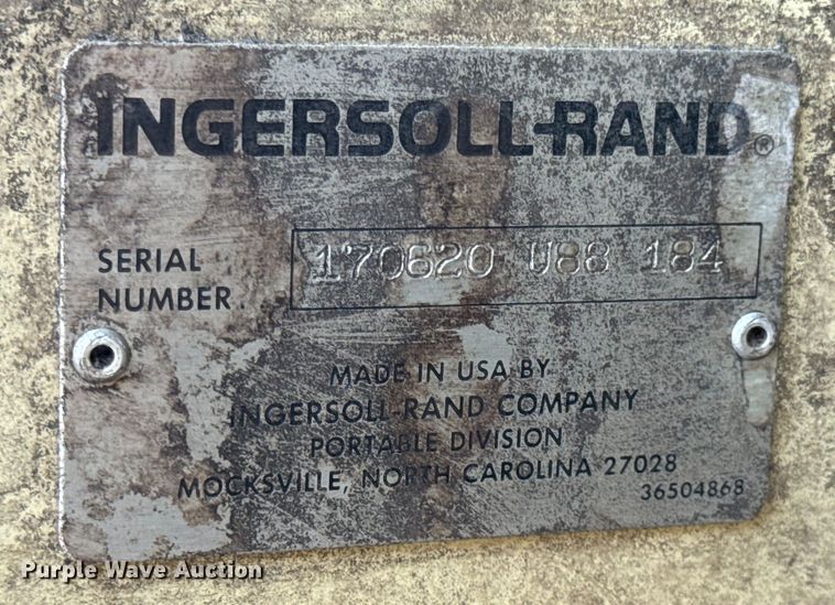 image for item DW6545 Ingersoll Rand P-125A-W-F air compressor