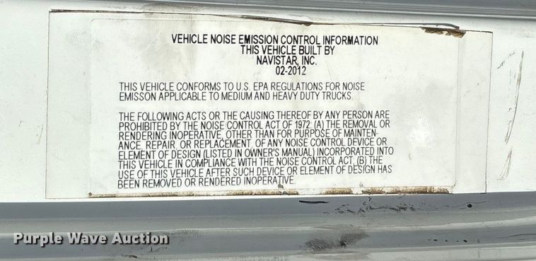 image for item DW7271 2013 International WorkStar 7300 dump truck