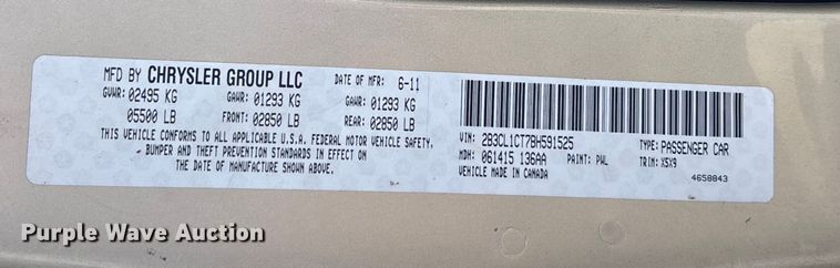 image for item DW7274 2011 Dodge Charger Police 