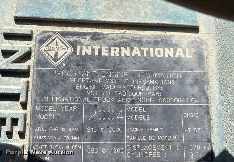 image for item DW7284 2005 International 7400 dump truck