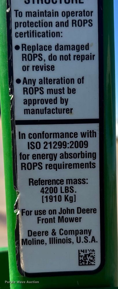 image for item DW7289 John Deere 1570 Terraincut ZTR lawn mower