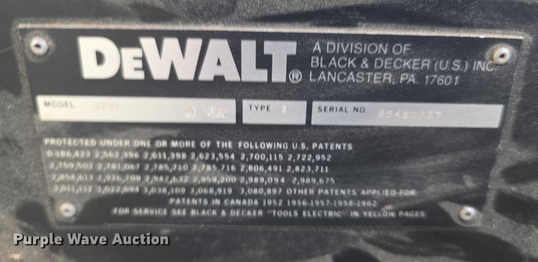 image for item DZ3576 Dewalt radial arm saw