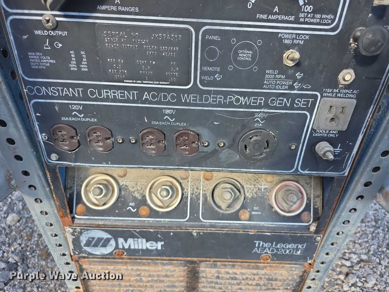 image for item DZ3634 (2) Miller welder/generators