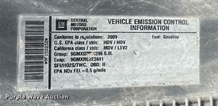 image for item EA2055 2009 Chevrolet Silverado 2500HD pickup truck