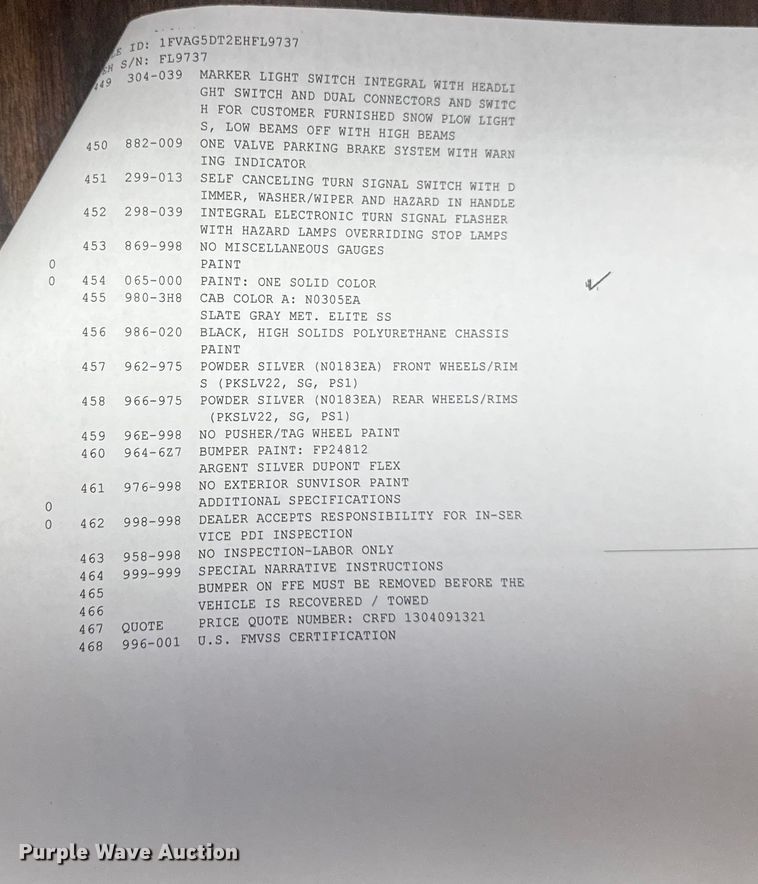 image for item EA2057 2014 Freightliner 108SD dump truck