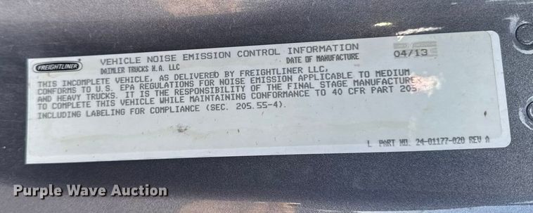 image for item EA2057 2014 Freightliner 108SD dump truck