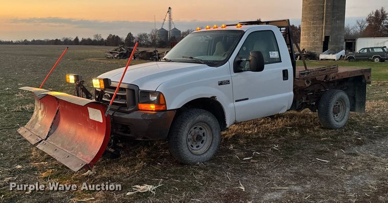 image for item EA2092 2000 Ford F350 Super Duty flatbed pickup truck