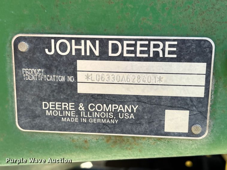 image for item EA7054 2010 John Deere 6330 MFWD tractor