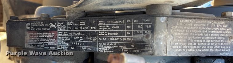 image for item EA7056 1995 Ford F800 dump truck