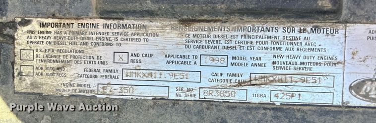 image for item EA7058 1999 Mack RD dump truck