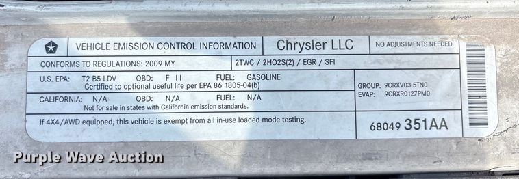 image for item EA7624 2009 Dodge Charger 