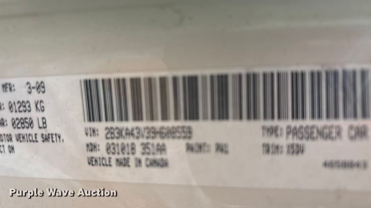 image for item EA7624 2009 Dodge Charger 