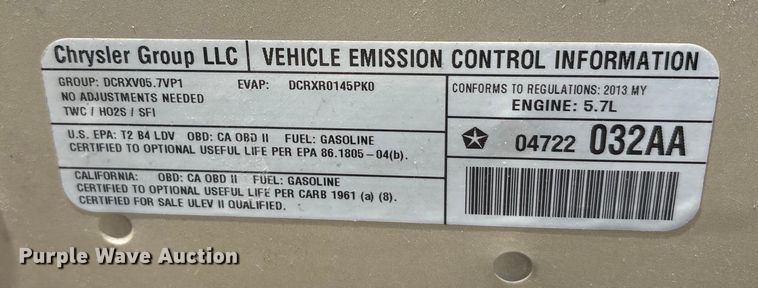 image for item EA7626 2013 Dodge Charger Police 