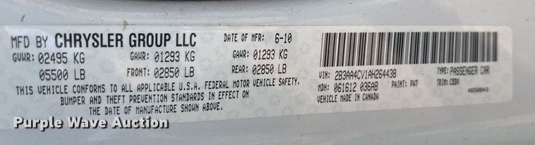 image for item EA7635 2010 Dodge Charger 