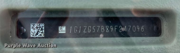 image for item EA7637 2009 Chevrolet Malibu 