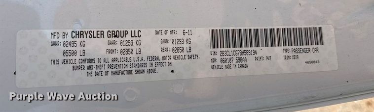 image for item EA7645 2011 Dodge Charger Police 