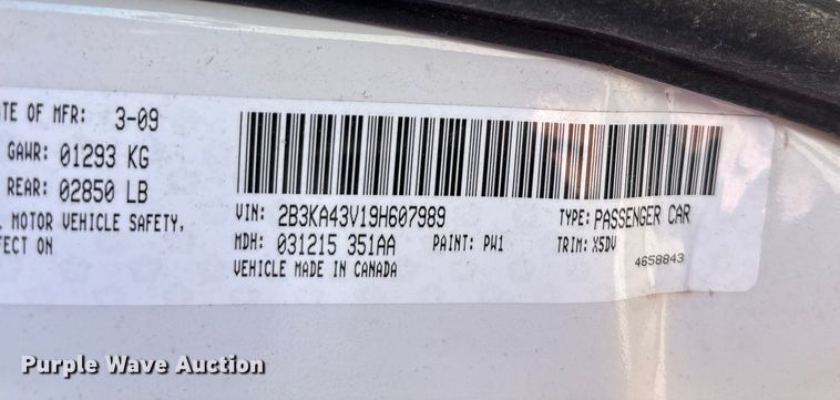 image for item EA7646 2009 Dodge Charger 