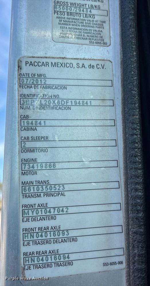 image for item EA7650 2013 Peterbilt 320 refuse truck