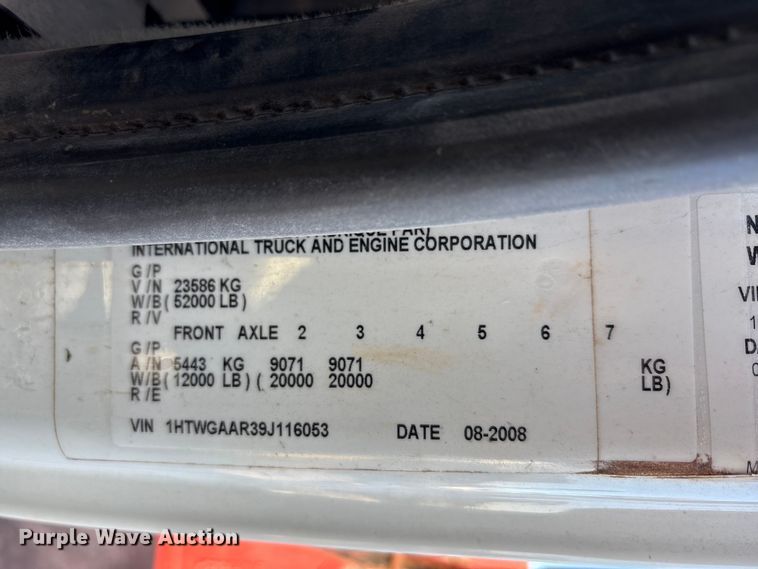 image for item EA7655 2009 International SF625 dump truck