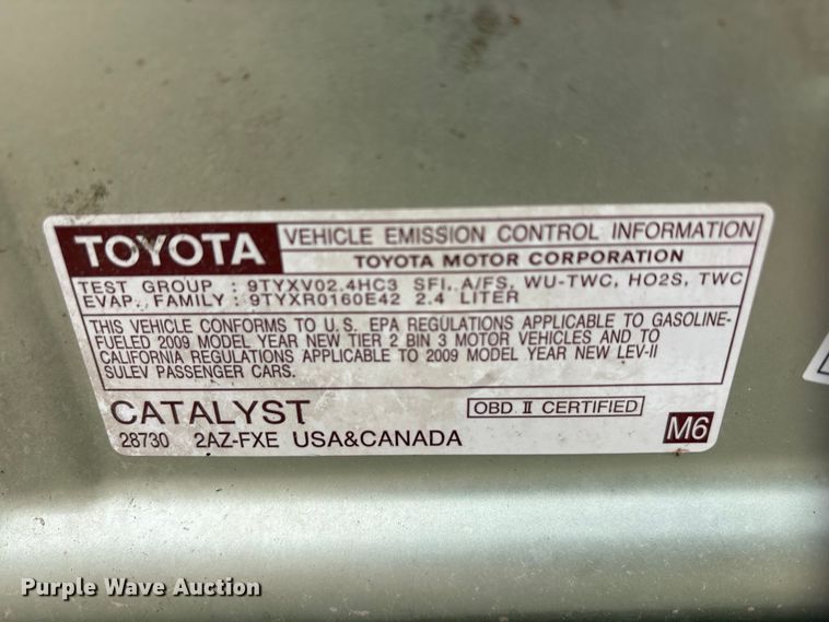 image for item EA7661 2009 Toyota Camry 