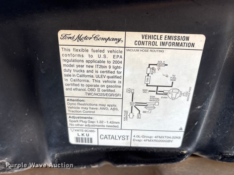 image for item EA7697 2004 Ford Explorer SUV