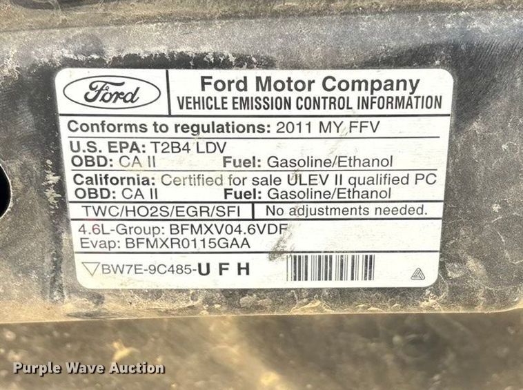 image for item EA7738 2011 Ford Crown Victoria Police Interceptor 