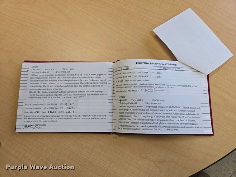 image for item EB1158 1980 Beechcraft Sundowner C23 airplane