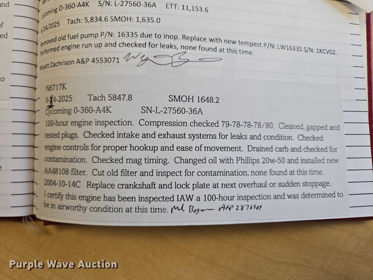 image for item EB1158 1980 Beechcraft Sundowner C23 airplane