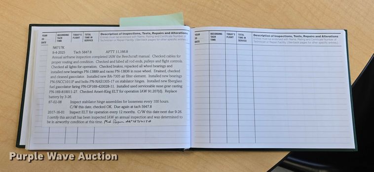 image for item EB1158 1980 Beechcraft Sundowner C23 airplane