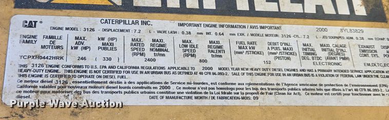 image for item EB1159 2001 GMC C7500 digger derrick truck