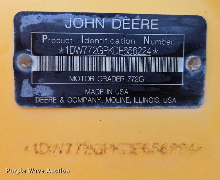 image for item EB1165 2015 John Deere 772G motor grader