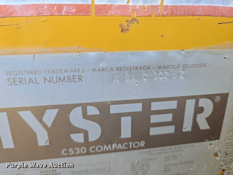 image for item EB1169 Hyster C530 Compactor pneumatic roller