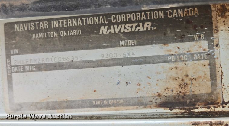 image for item EB1171 1994 International 9300 semi truck