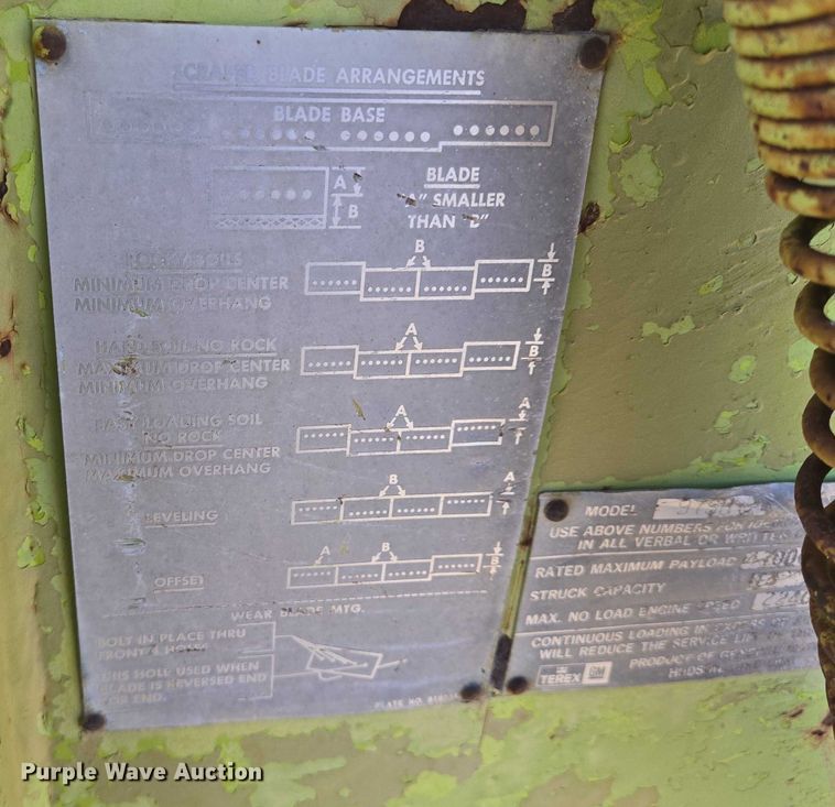 image for item EB1178 1974 Terex TS-14B conventional scraper 
