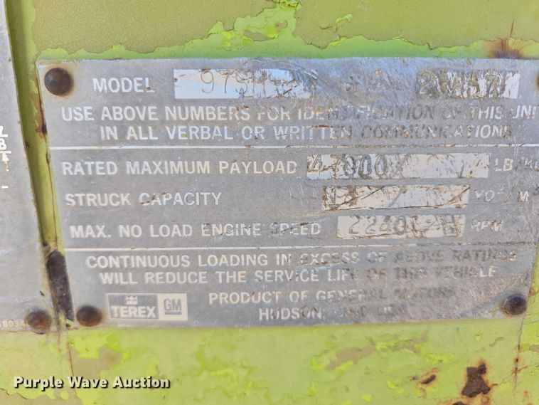 image for item EB1178 1974 Terex TS-14B conventional scraper 