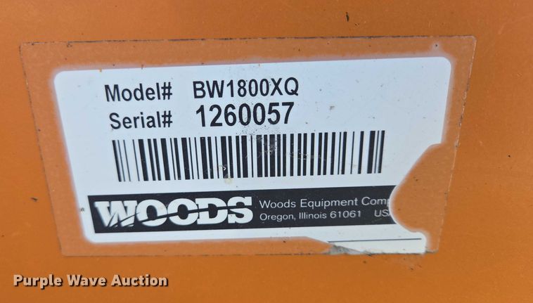 image for item EB1179 Woods BW1800XQ batwing rotary mower