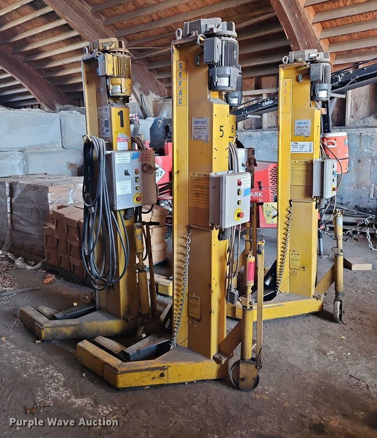 image for item EB8452 1996 Sefac 1200M65 four post automotive lift