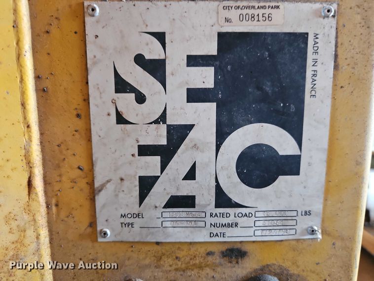 image for item EB8452 1996 Sefac 1200M65 four post automotive lift