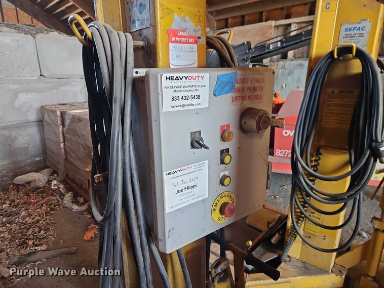 image for item EB8452 1996 Sefac 1200M65 four post automotive lift